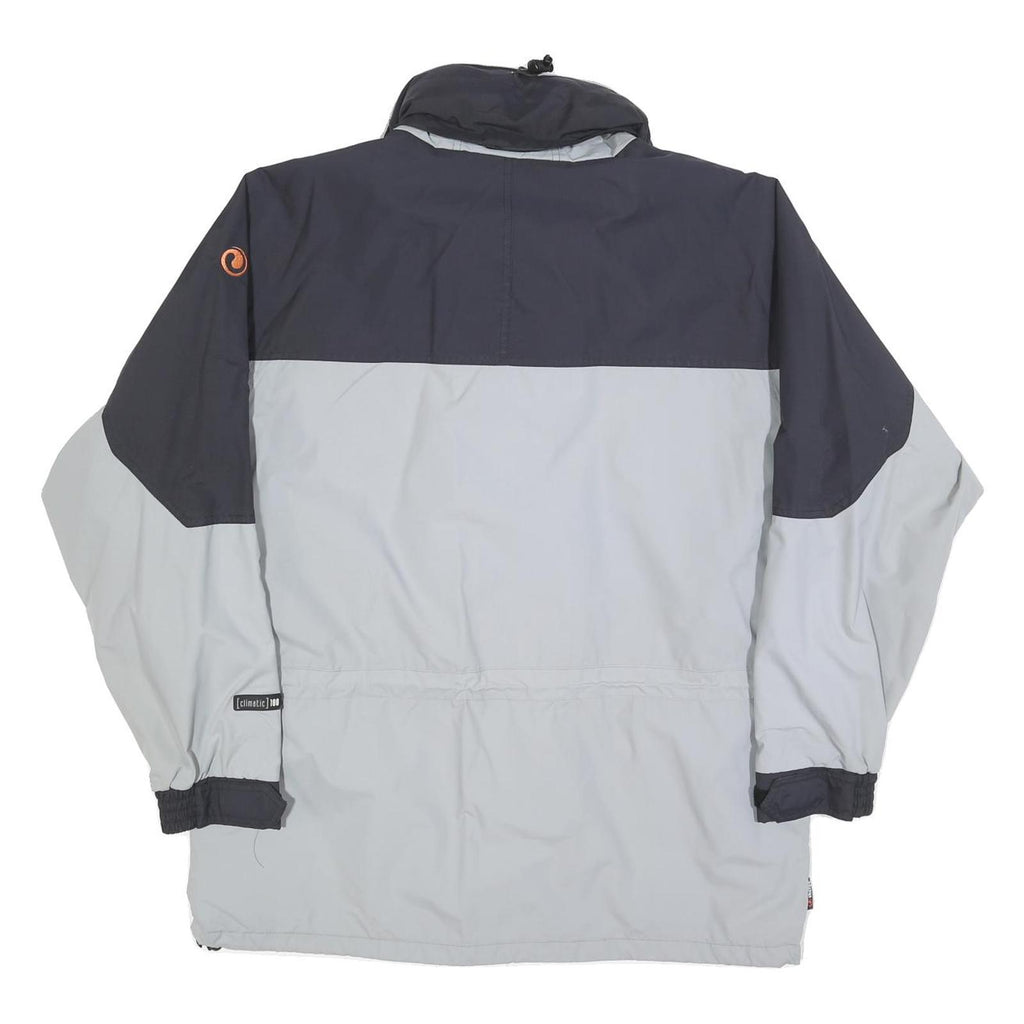 SHERPA Mens Grey & Black Outdoor Jacket L Polyester Blend Zip Pockets