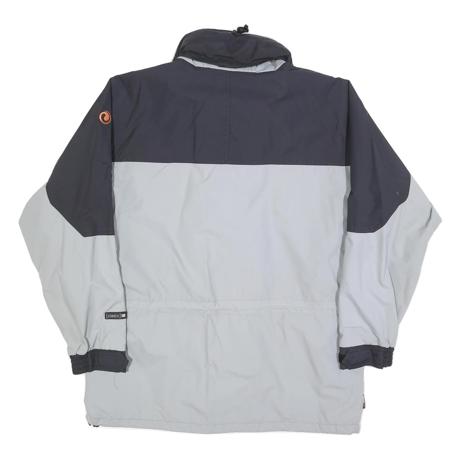 SHERPA Mens Grey & Black Outdoor Jacket L Polyester Blend Zip Pockets