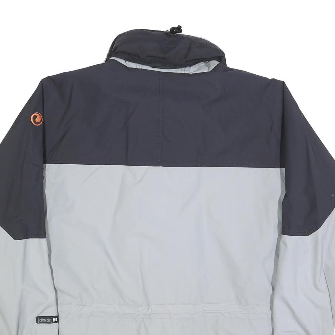 SHERPA Mens Grey & Black Outdoor Jacket L Polyester Blend Zip Pockets