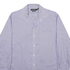LAUREN RALPH LAUREN Mens Blue Check Shirt XL Classic Button Down Cotton Long