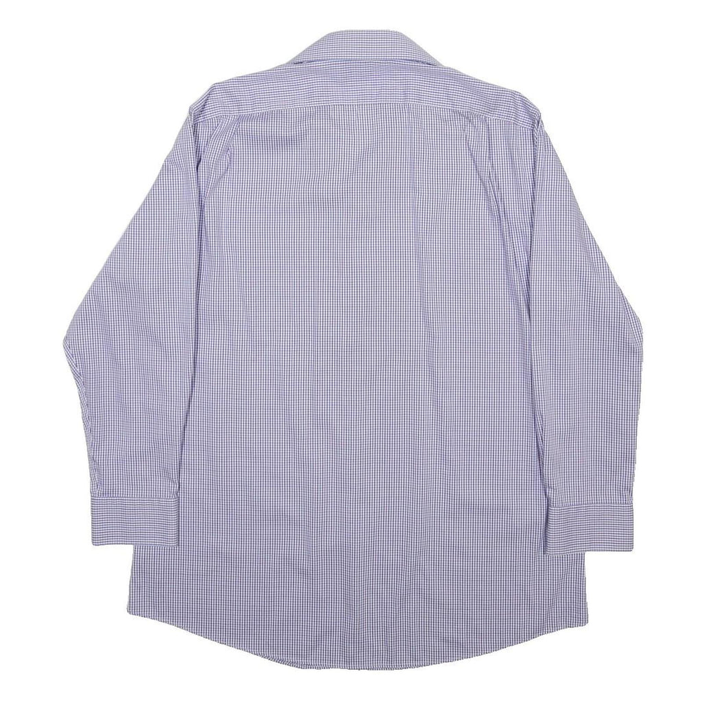 LAUREN RALPH LAUREN Mens Blue Check Shirt XL Classic Button Down Cotton Long