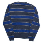 CHAPS Mens Jumper Blue Striped Tight Knit XL