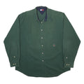TOMMY HILFIGER Mens Green Cotton Shirt XL Casual Classic Button Up