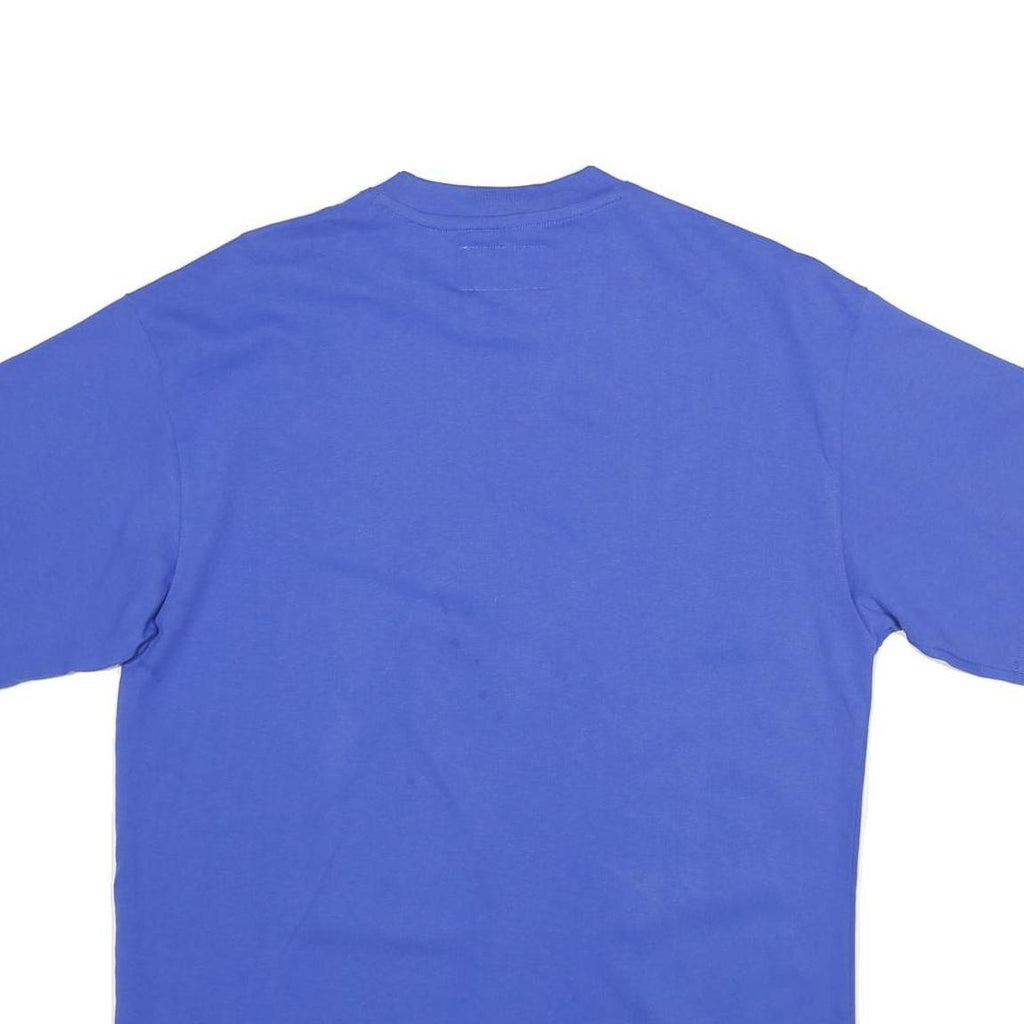 NIKE Mens Blue Graphic T-Shirt M Short Sleeve Crew Neck World Map Print