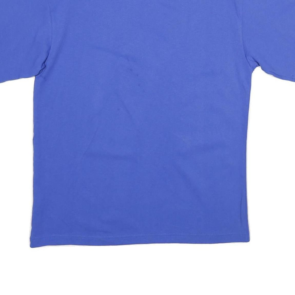 NIKE Mens Blue Graphic T-Shirt M Short Sleeve Crew Neck World Map Print