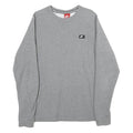 NIKE Mens Grey Crew Neck M Casual Cotton Blend Sweatshirt Pullover