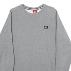 NIKE Mens Grey Crew Neck M Casual Cotton Blend Sweatshirt Pullover