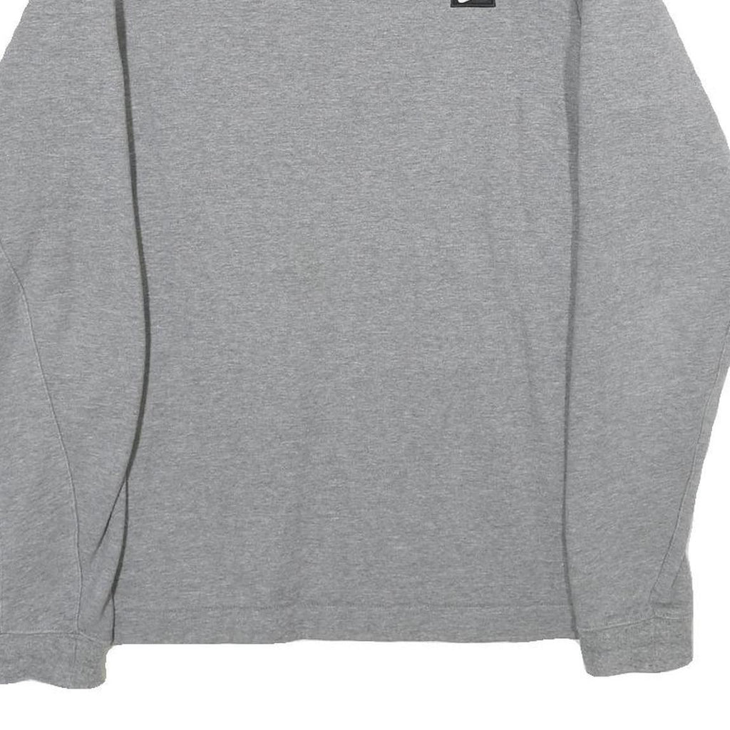 NIKE Mens Grey Crew Neck M Casual Cotton Blend Sweatshirt Pullover