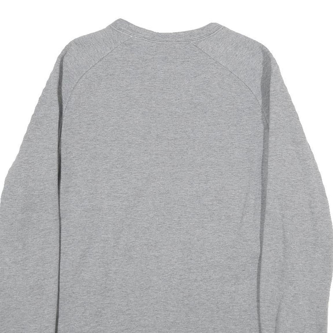 NIKE Mens Grey Crew Neck M Casual Cotton Blend Sweatshirt Pullover