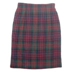 NORTON MCNAUGHTON Womens Pencil Skirt Green Midi Wool Check UK 10