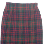 NORTON MCNAUGHTON Womens Pencil Skirt Green Midi Wool Check UK 10