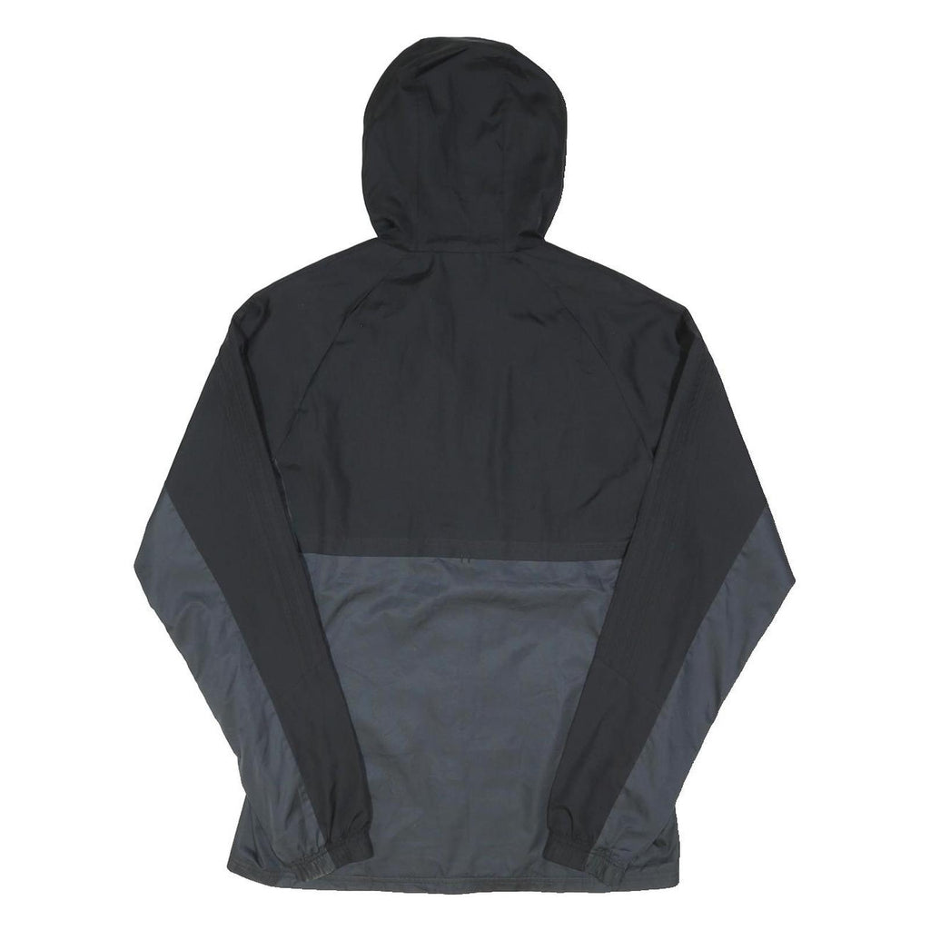 ADIDAS Mens Black & Grey Eugene Timbers Windbreaker Jacket M Nylon Zip Hooded