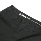 DICKIES Womens Black Cotton Blend Loose Straight Trousers W26 L26 Workwear Zip