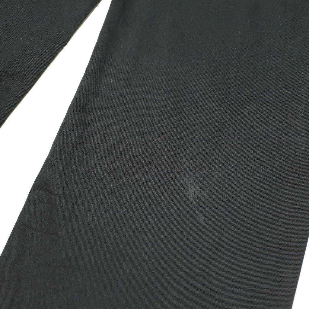 DICKIES Womens Black Cotton Blend Loose Straight Trousers W26 L26 Workwear Zip
