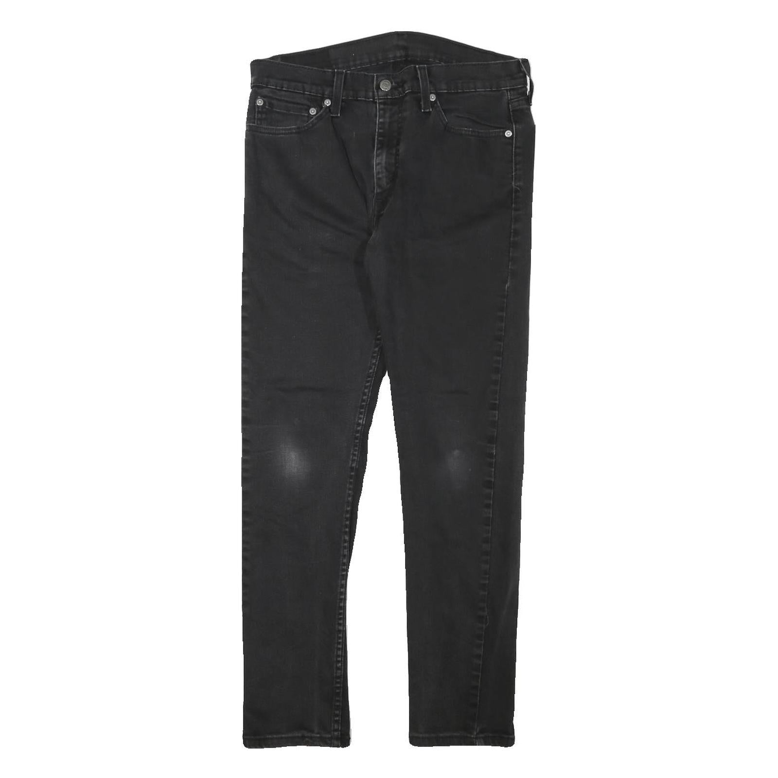LEVI'S Mens Slim Black Denim Slim Jeans W30 L27 Casual Stylish Zip Closure