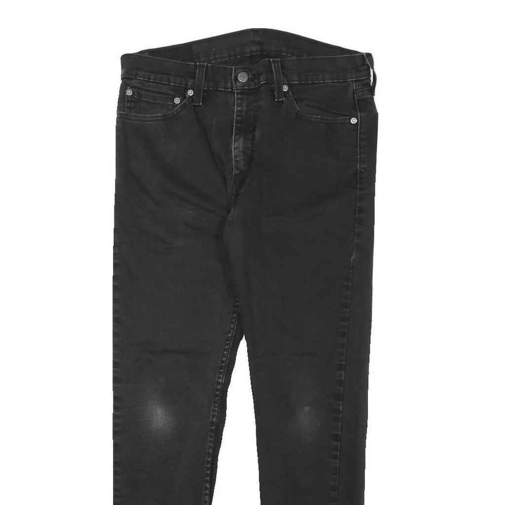 LEVI'S Mens Slim Black Denim Slim Jeans W30 L27 Casual Stylish Zip Closure