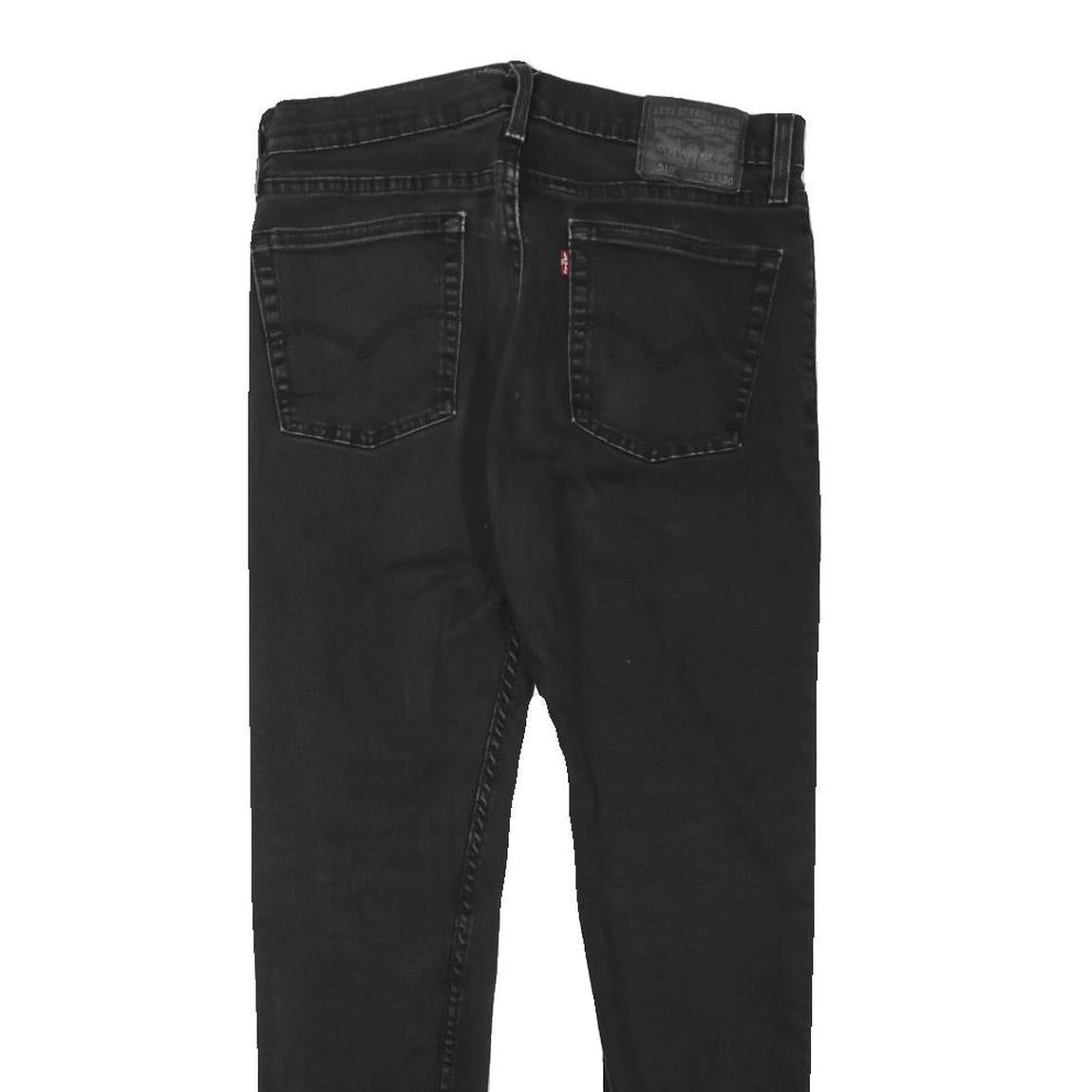 LEVI'S Mens Slim Black Denim Slim Jeans W30 L27 Casual Stylish Zip Closure