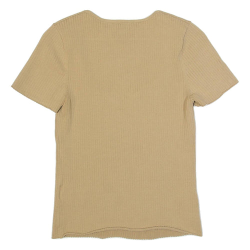 & OTHER STORIES LOS ANGELES ATELIER Womens Top Beige V-Neck S