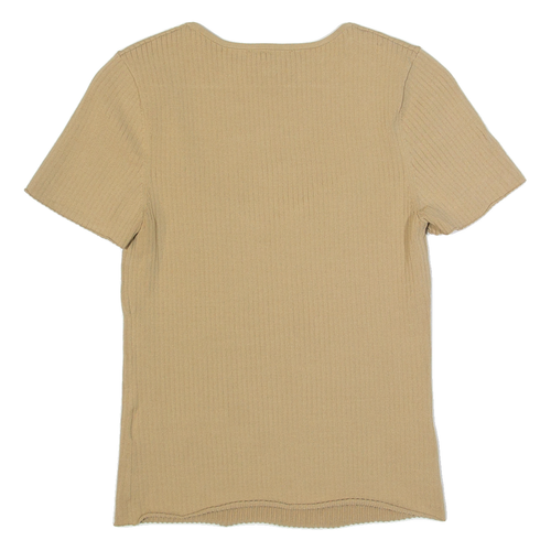 & OTHER STORIES LOS ANGELES ATELIER Womens Top Beige V-Neck S