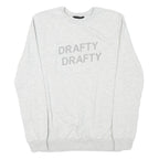 LCW CASUAL Mens Light Grey Sweatshirt S Crew Neck Cotton Blend Casual Pullover