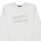 LCW CASUAL Mens Light Grey Sweatshirt S Crew Neck Cotton Blend Casual Pullover