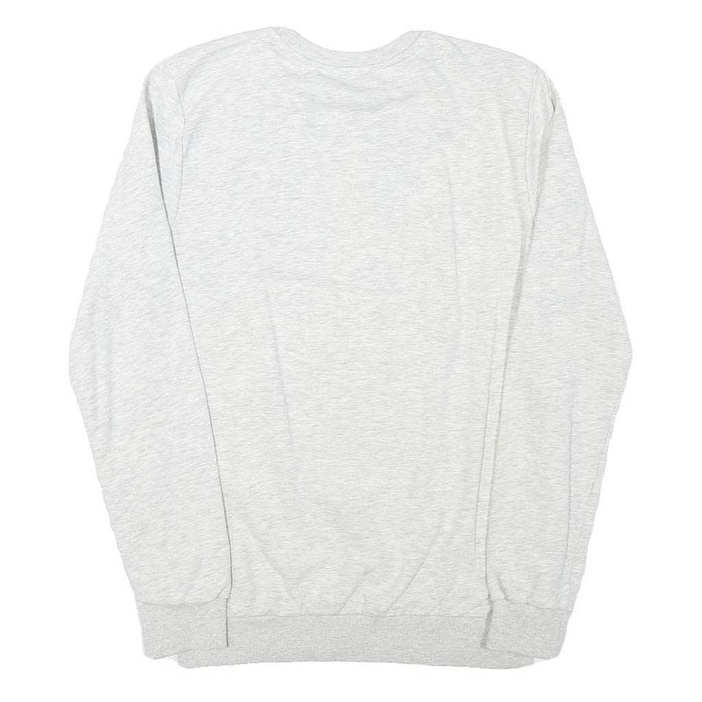 LCW CASUAL Mens Light Grey Sweatshirt S Crew Neck Cotton Blend Casual Pullover