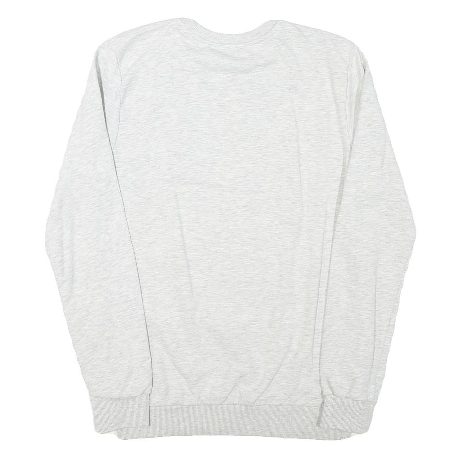 LCW CASUAL Mens Light Grey Sweatshirt S Crew Neck Cotton Blend Casual Pullover