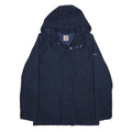 CARHARTT Womens Navy Zip Jacket S Cotton Blend Outdoor Hooded Casual