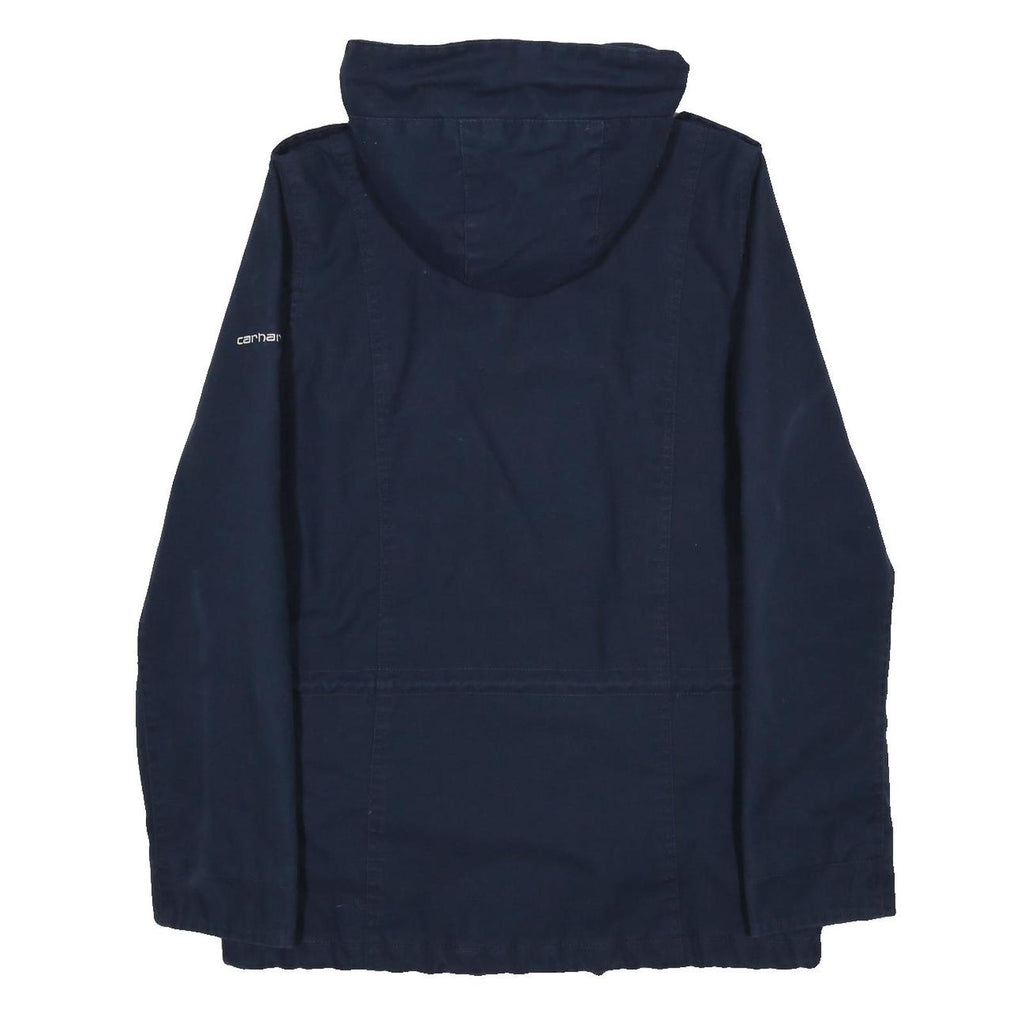 CARHARTT Womens Navy Zip Jacket S Cotton Blend Outdoor Hooded Casual