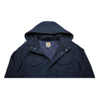 CARHARTT Womens Navy Zip Jacket S Cotton Blend Outdoor Hooded Casual