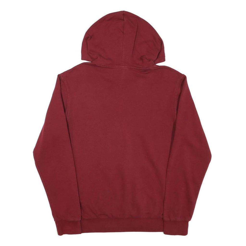 ADIDAS Mens Maroon Hoodie S Cotton Blend Pullover Sweatshirt Drawstring