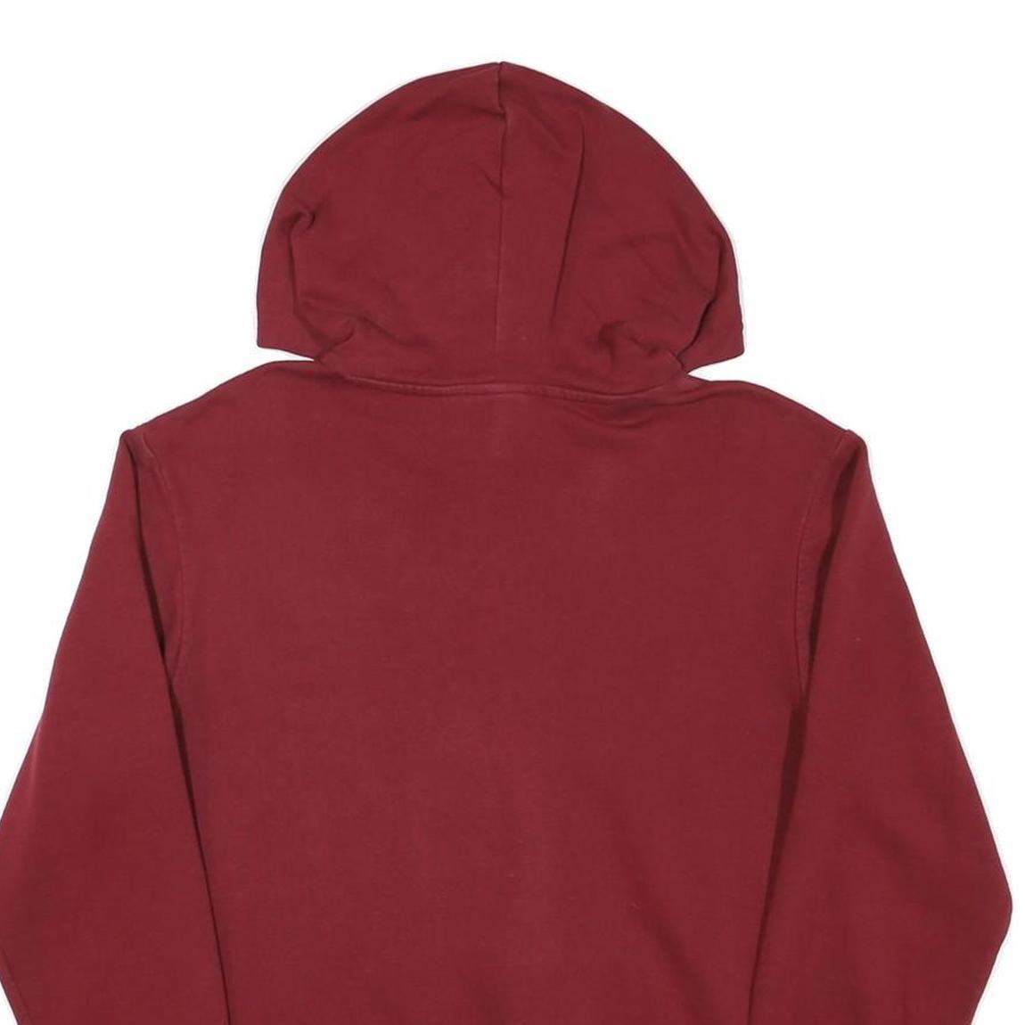 ADIDAS Mens Maroon Hoodie S Cotton Blend Pullover Sweatshirt Drawstring