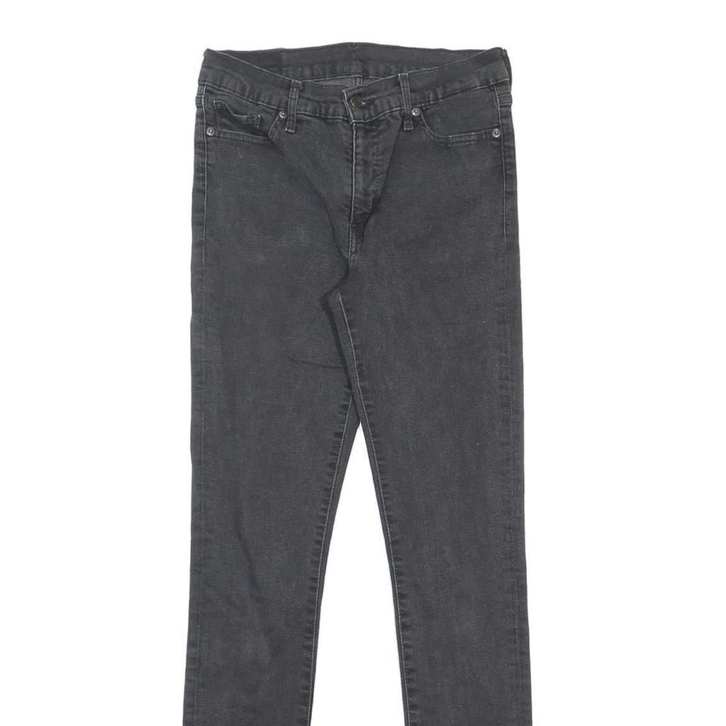 LEVI'S Womens Jeans Black Slim Skinny Denim Medium W26 L32 Stretch Zip Fastening