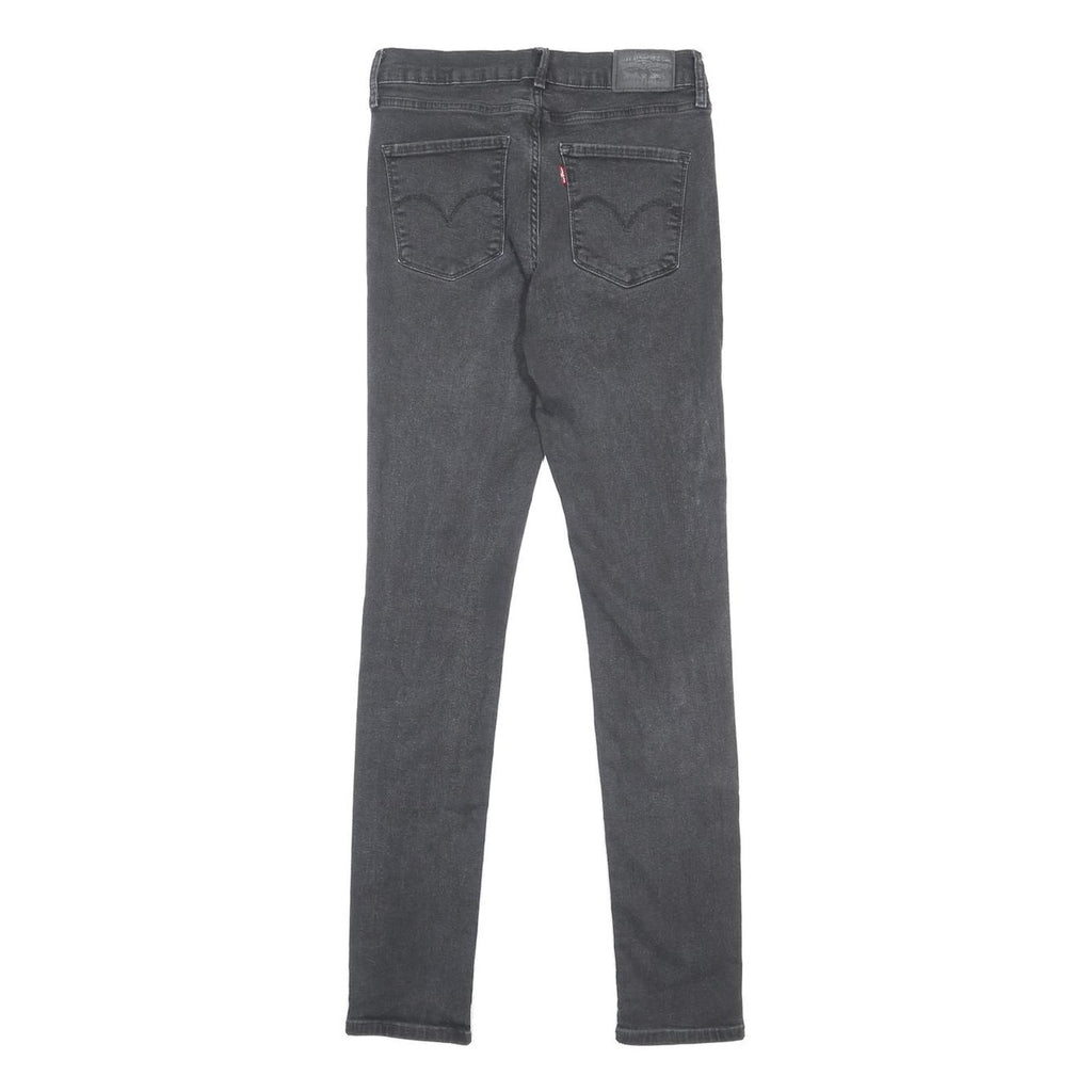 LEVI'S Womens Jeans Black Slim Skinny Denim Medium W26 L32 Stretch Zip Fastening