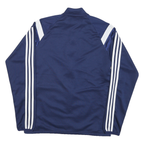 ADIDAS Mens Blue & White Zip Polyester Blend Jacket S Sports Track Top
