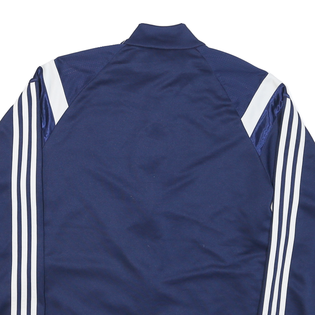 ADIDAS Mens Blue & White Zip Polyester Blend Jacket S Sports Track Top