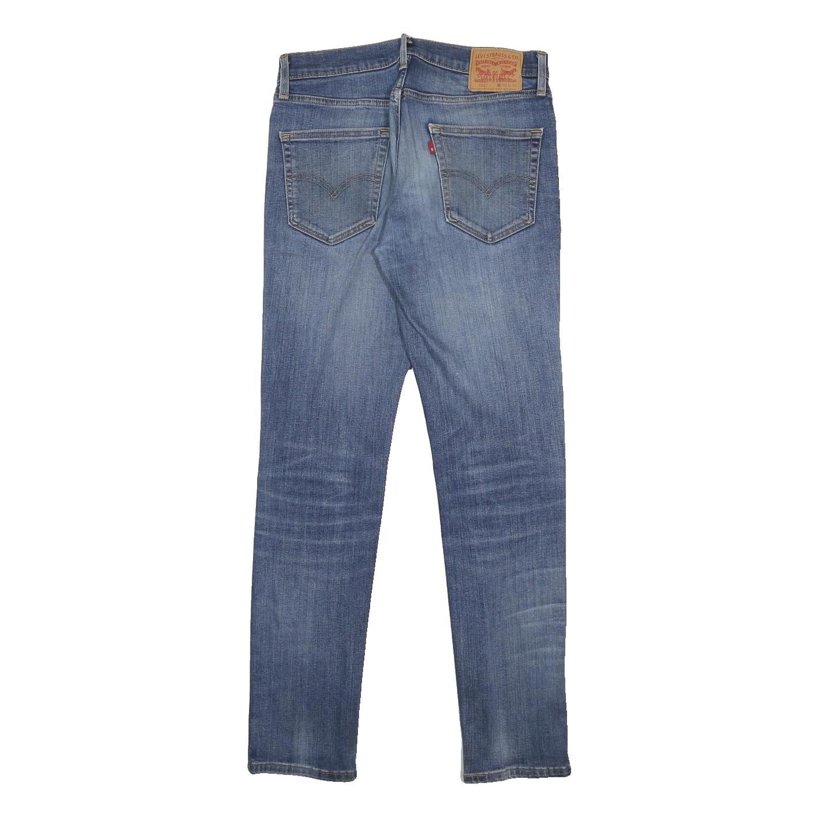 LEVI'S 511 Slim Mens Jeans Blue Slim Skinny Denim Medium W30 L32 Stretch