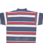 TIMBERLAND Mens Blue & Red Striped Polo Shirt M Cotton Blend Casual