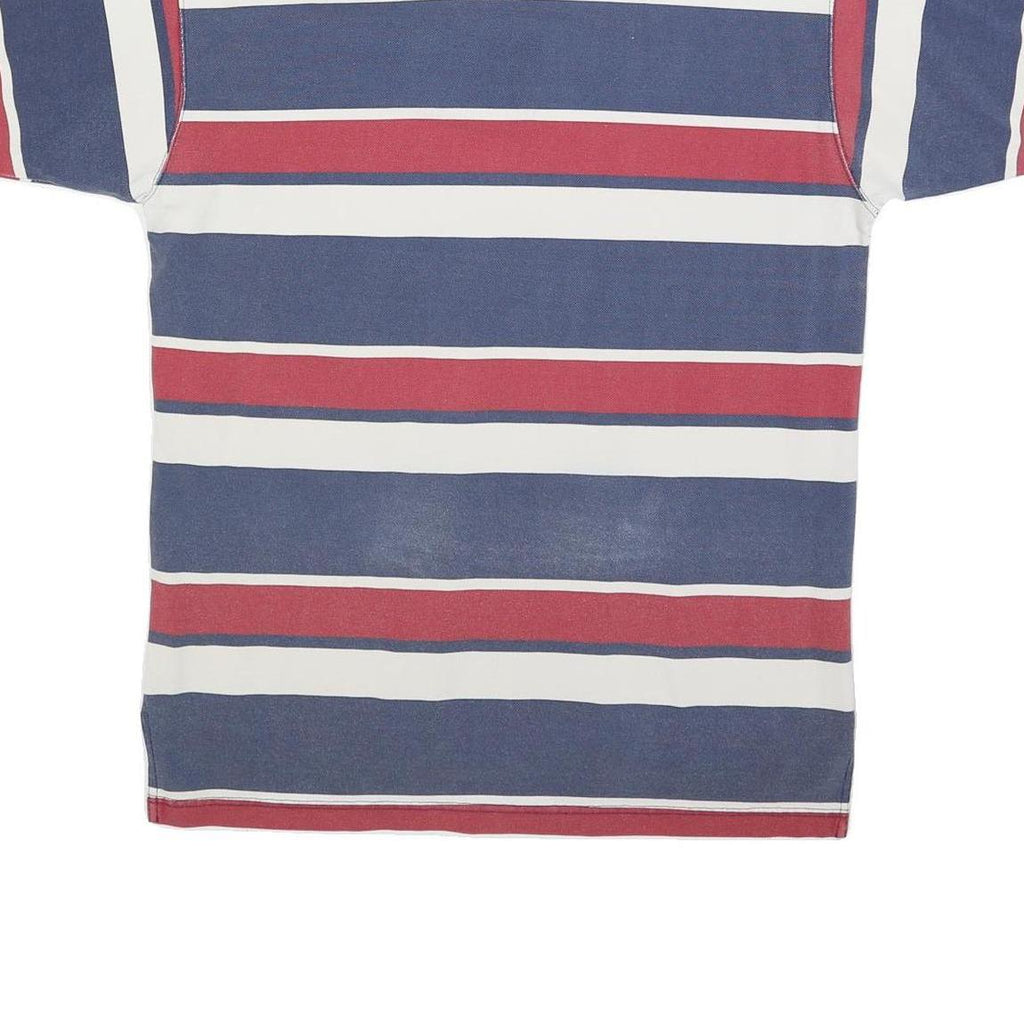 TIMBERLAND Mens Blue & Red Striped Polo Shirt M Cotton Blend Casual