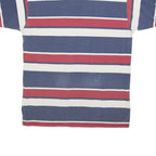 TIMBERLAND Mens Blue & Red Striped Polo Shirt M Cotton Blend Casual