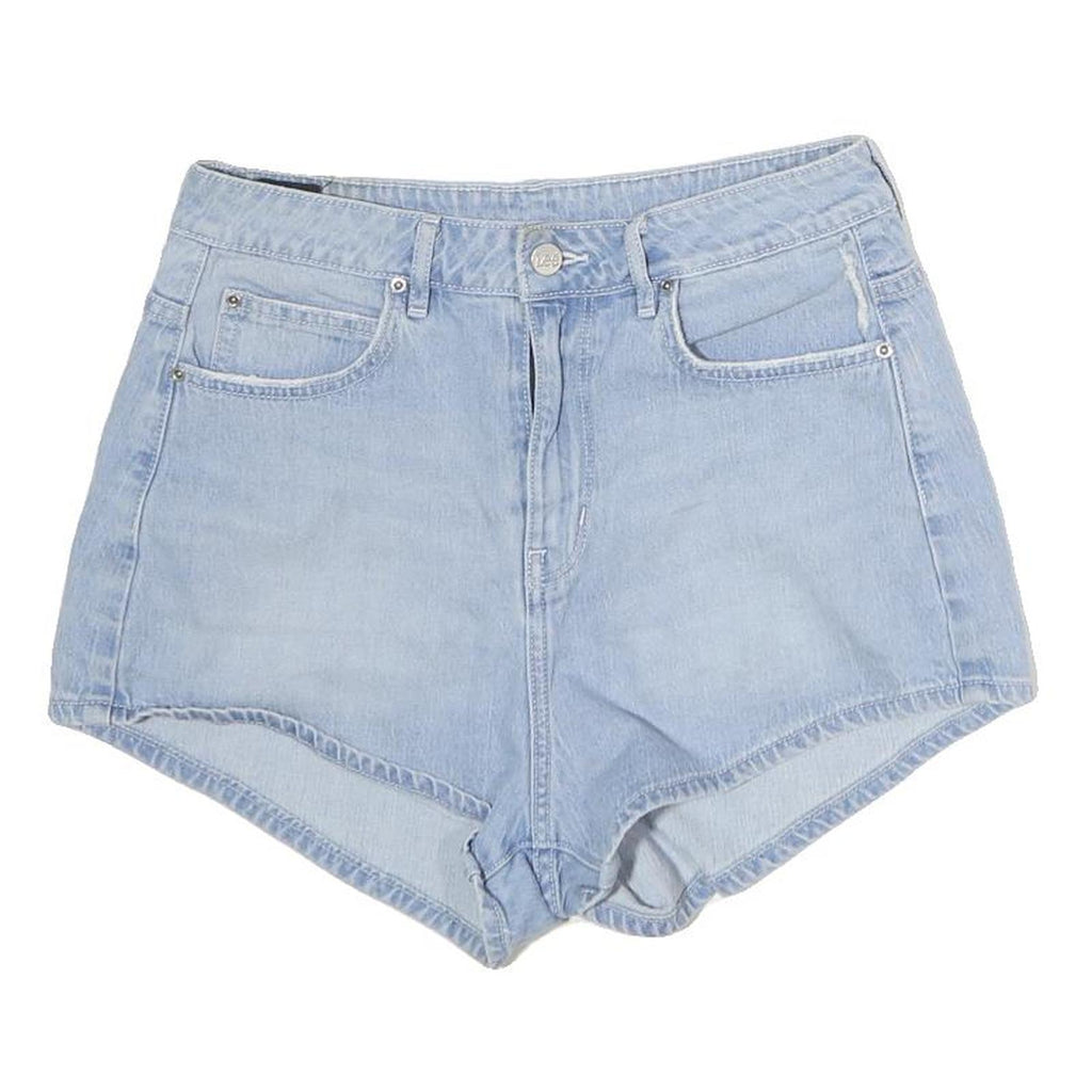 LEE Womens Shorts Blue Casual Denim S W30 High Waist Summer
