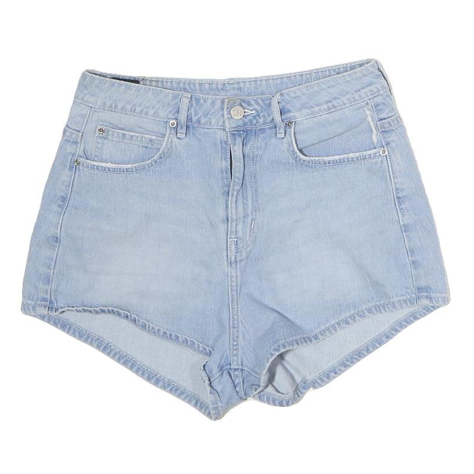 LEE Womens Shorts Blue Casual Denim S W30 High Waist Summer