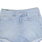 LEE Womens Shorts Blue Casual Denim S W30 High Waist Summer