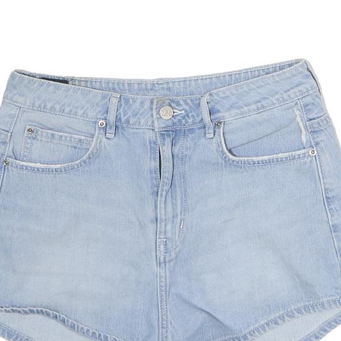 LEE Womens Shorts Blue Casual Denim S W30 High Waist Summer
