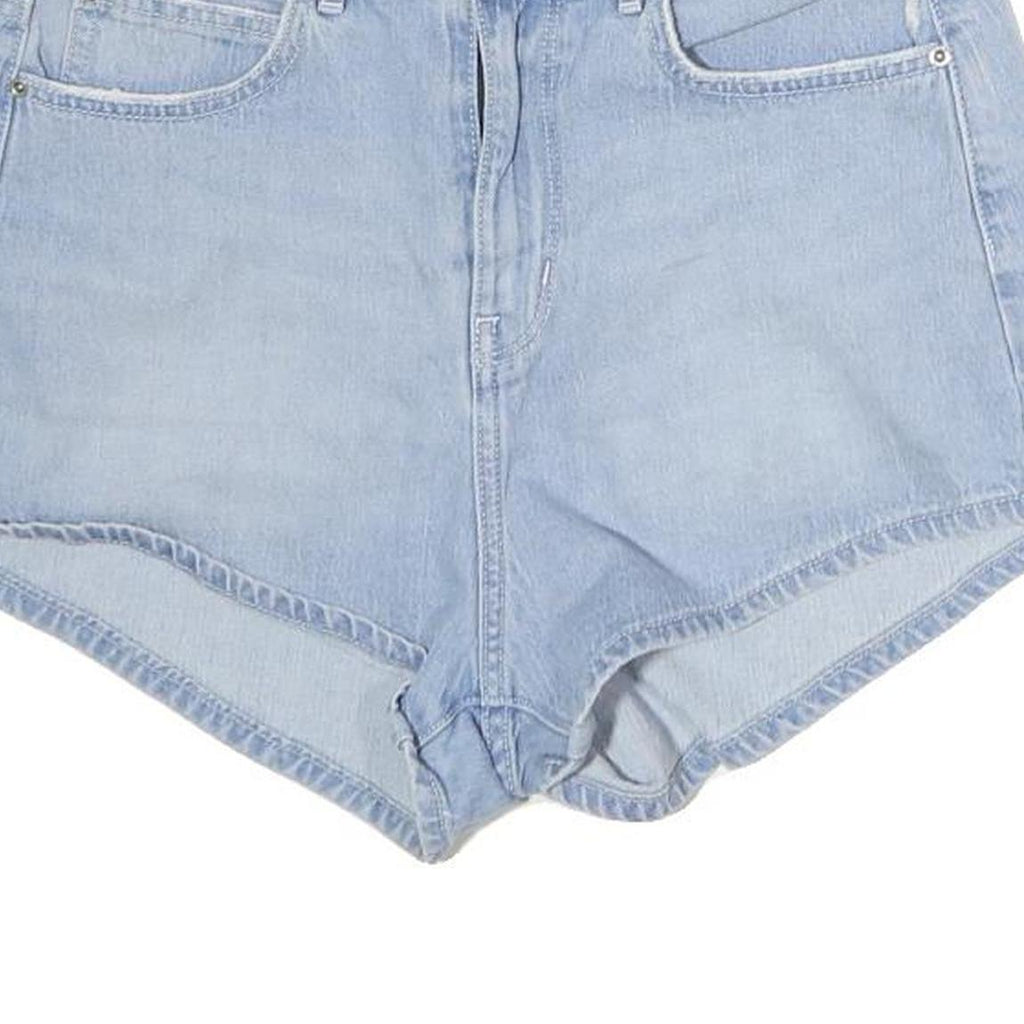 LEE Womens Shorts Blue Casual Denim S W30 High Waist Summer