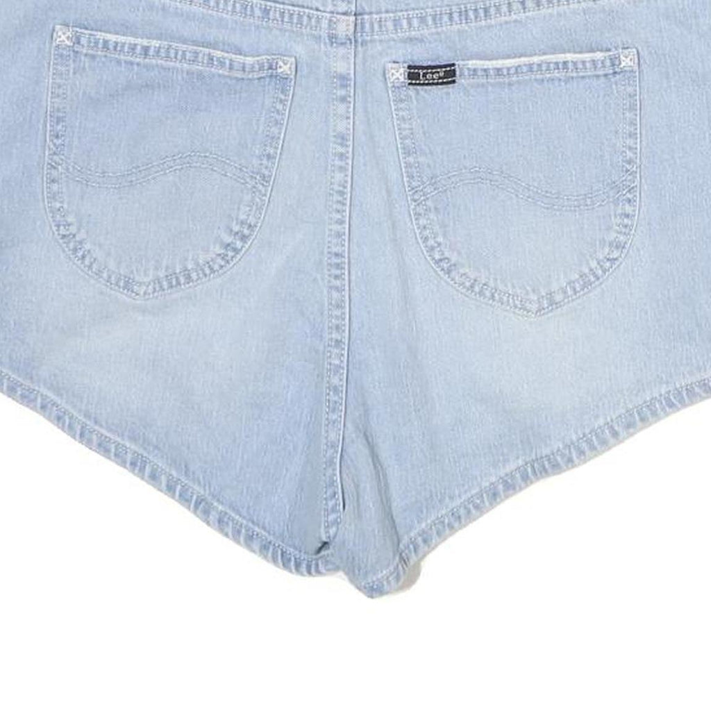 LEE Womens Shorts Blue Casual Denim S W30 High Waist Summer