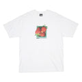 STUSSY Berries Mens White Graphic T-Shirt M Short Sleeve Crew Neck Cotton