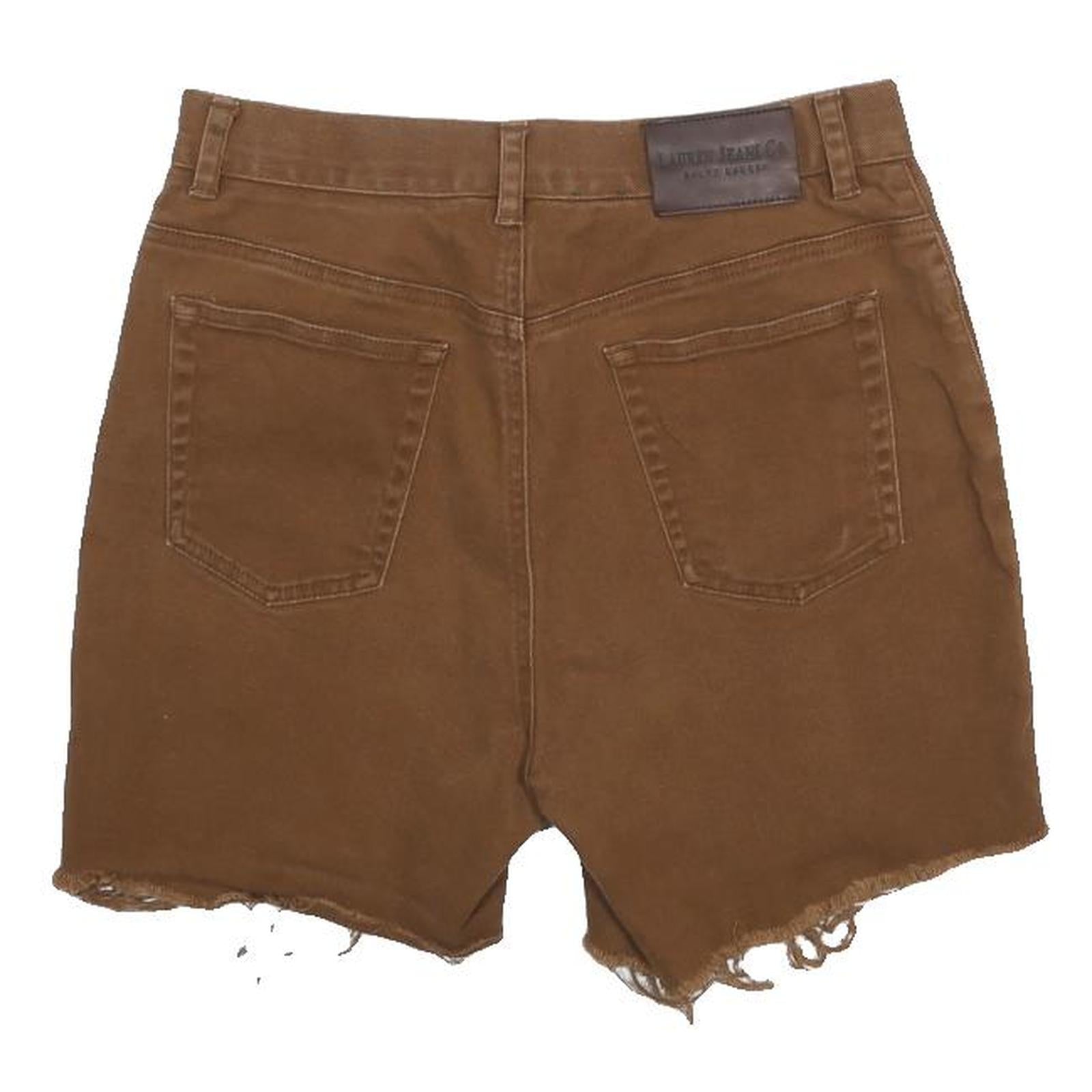 RALPH LAUREN Womens Shorts Brown Casual Cut-Off M W28 Cotton Blend