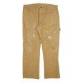 DICKIES Mens Relaxed Beige Denim Jeans W38 L30 Workwear Cotton Blend Zip