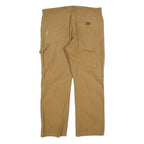 DICKIES Mens Relaxed Beige Denim Jeans W38 L30 Workwear Cotton Blend Zip